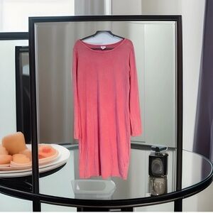 Women LuLaRoe Sz 2XL Salmon Coral Tie Dye Long Sleeve Debbie Dress net